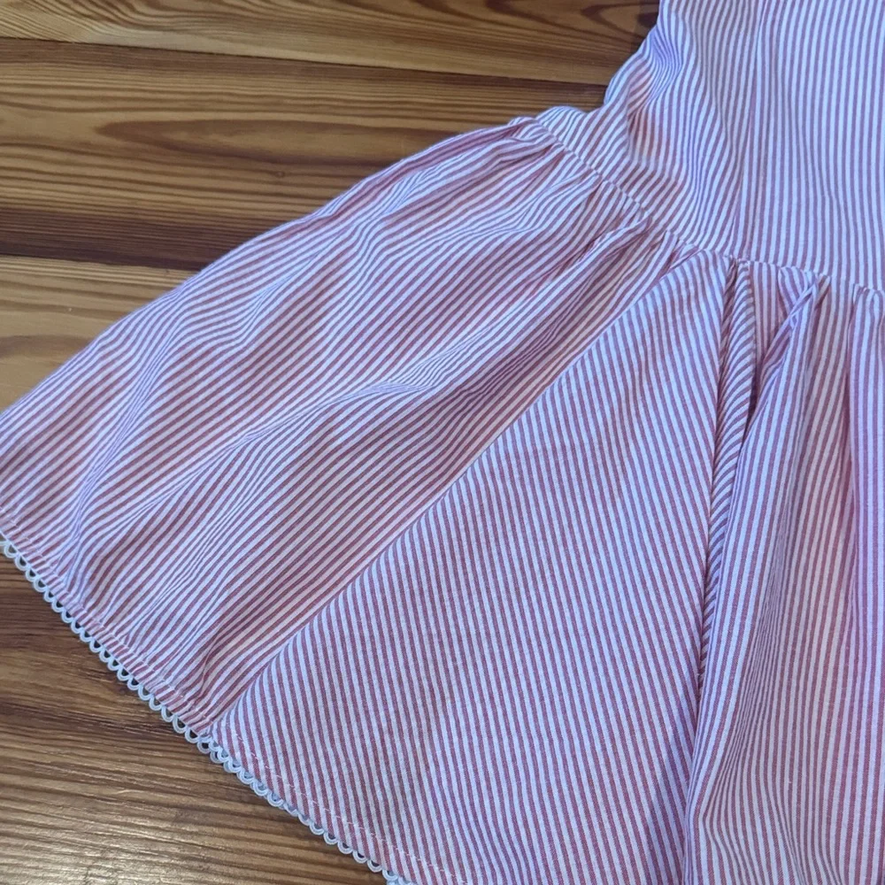 NWT ABOVO Pink Striped Dress with Tie Straps and keyhole - Picture 6 of 9